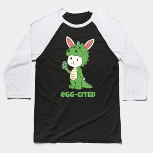 Egg-Cited Easter T Rex Dinosaur Eggcited For Kids Baseball T-Shirt